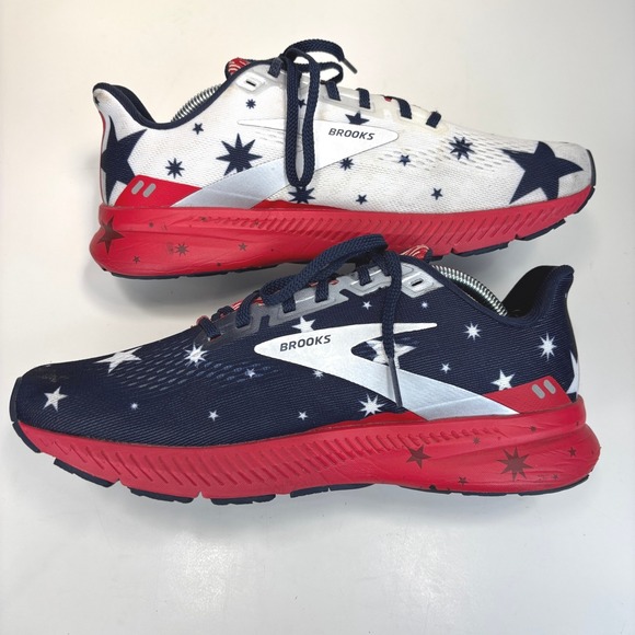 Brooks Launch 8 Running Shoes Stars Stripes Patriotic Red White Blue Size 9 - Picture 5 of 12